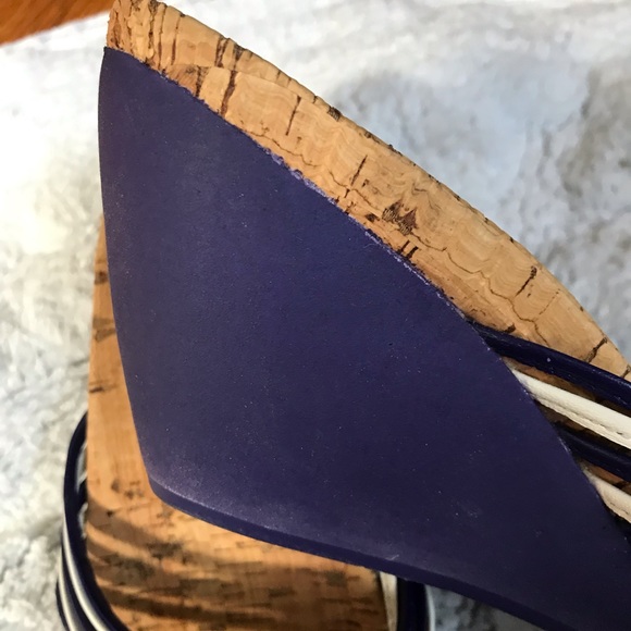 RALPH LAUREN RAVEN LEATHER CORK WEDGE - Picture 8 of 8